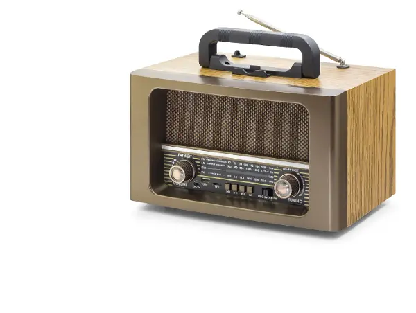 Bluetooth Nostaljik Hoparlör Fm Kumandalı 31 X 17.7 X 19.9 Cm NS6670BT