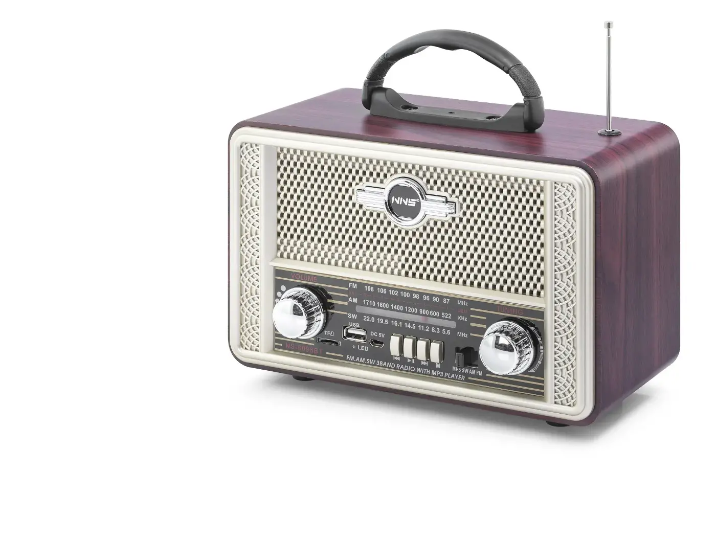 Bluetooth Nostaljik Hoparlör Fm 23 X 12.2 X 16.4 Cm NS8098BT