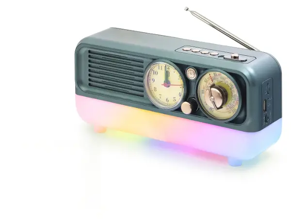 Bluetooth Nostaljik Hoparlör Fm Retro Saatli 18.1 X 11.9 X 19.8 Cm NS7210BT