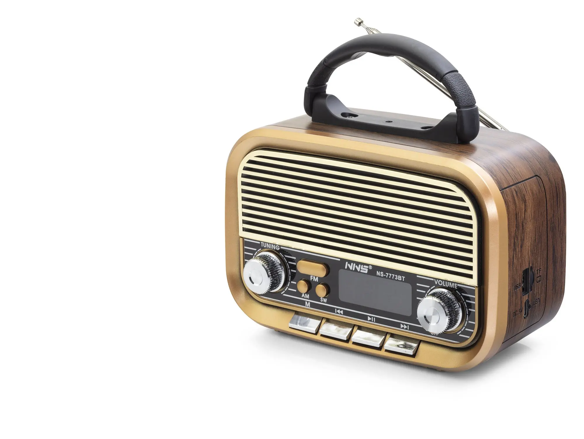 Bluetooth Nostaljik Hoparlör Fm 20 X 10.2 X 14.5 Cm NS7773BT