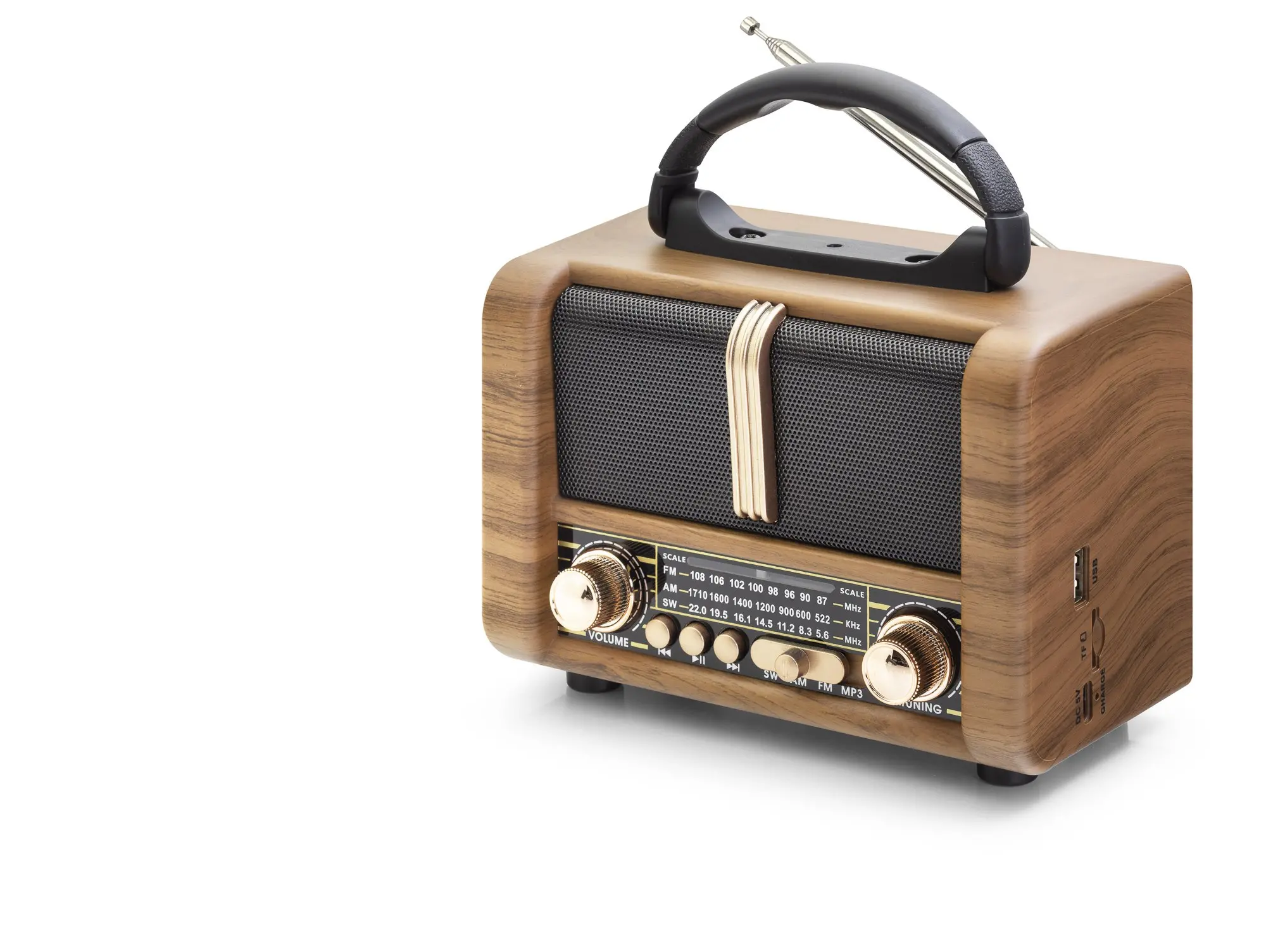 Bluetooth Nostaljik Hoparlör Fm 16.6 X 9.4 X 12.5 Cm NS8107BT