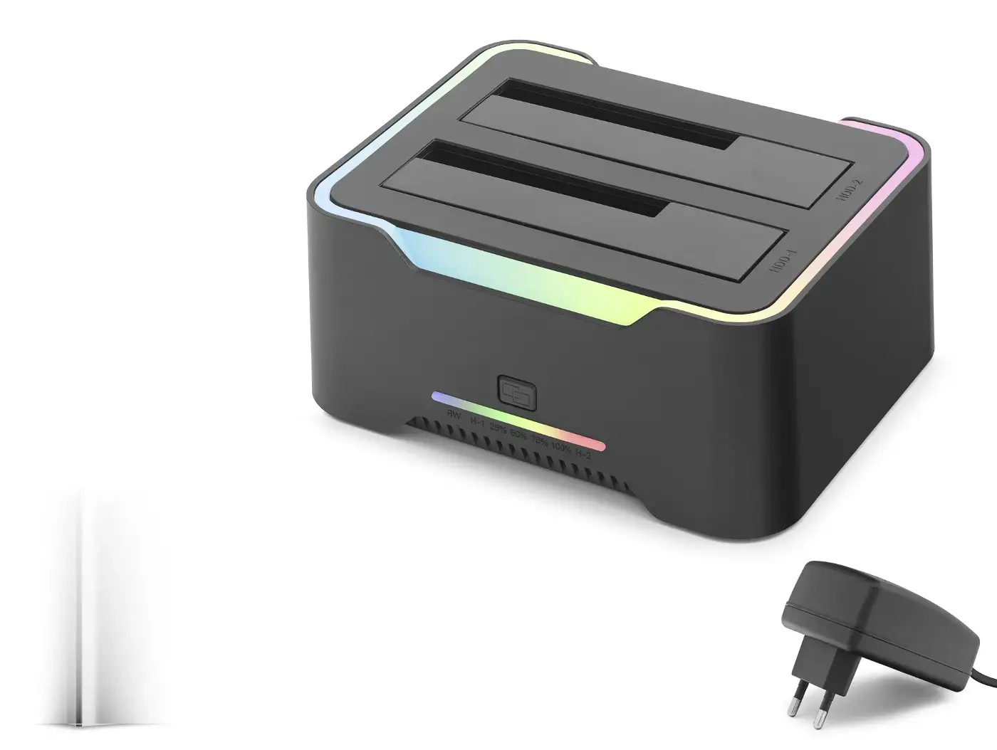 Usb 3.0 Hdd/Ssd Disk Docking Station Sata 2.5 /3.5 Klonlama Destekli Rgb - Siyah HDX1790