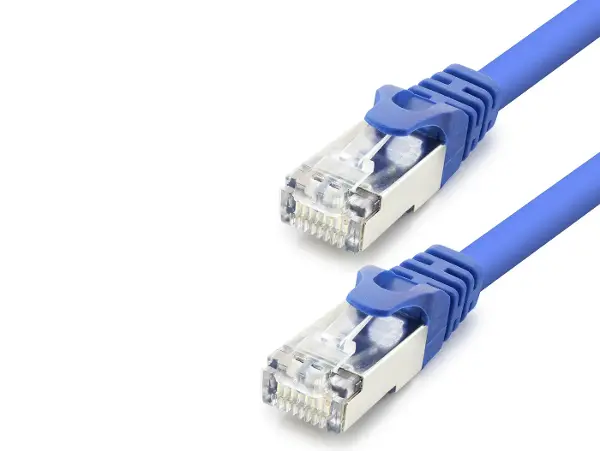 Cat7 Ethernet Patch Kablosu 10 Gbps 600 Mhz 1 M - Mavi HDX5099