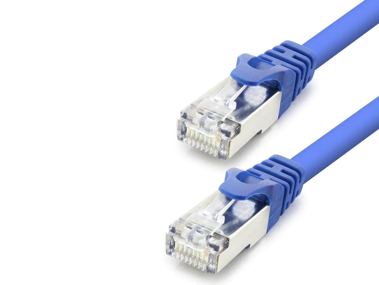 Cat7 Ethernet Patch Kablosu 10 Gbps 600 Mhz 30 Cm - Mavi HDX5097