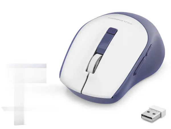 Kablosuz Mouse 600/1600 Dpi - Beyaz Lacivert HDX3408B