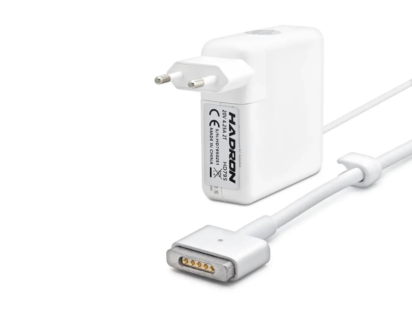 20V 4.25A 85W Laptop Adaptörü - T Tip - Macbook Uyumlu - Beyaz HD795