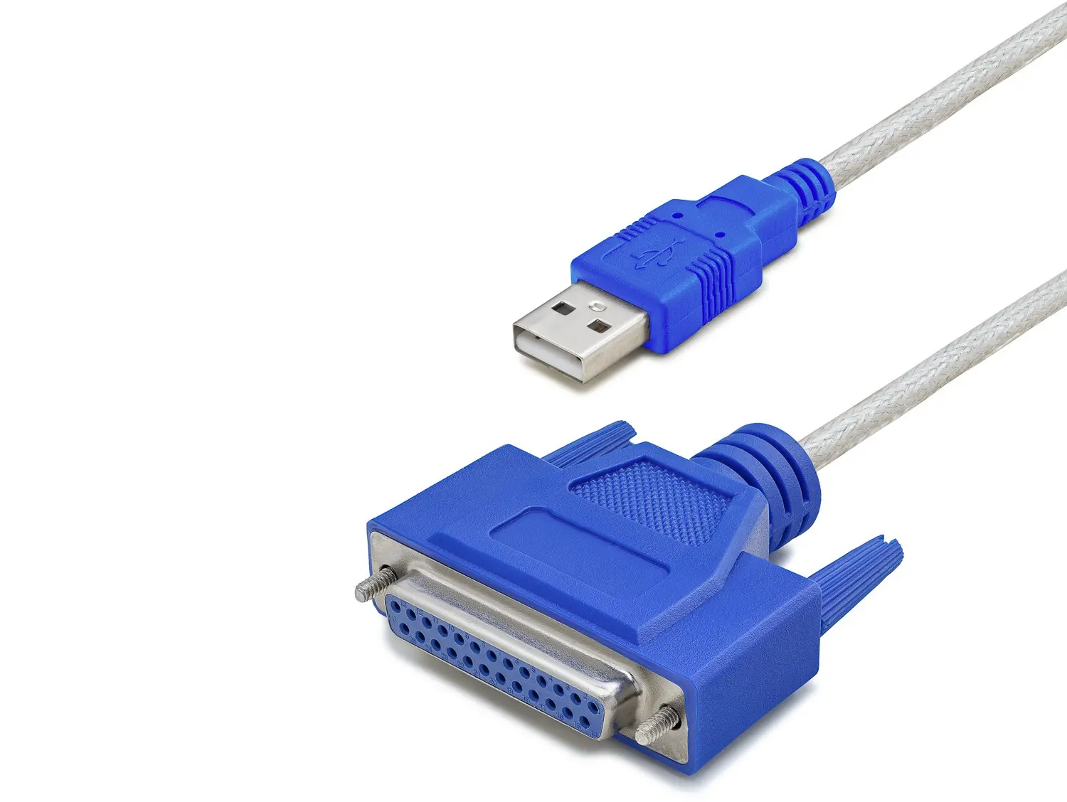 Usb To Paralel (Lpt) Yazıcı Dönüştürücü Kablosu 1.3 M - Silver Mavi HDX7531