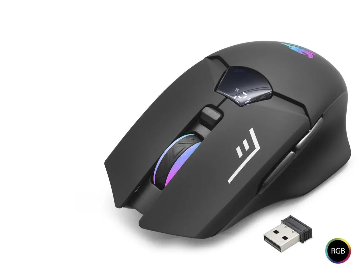 G400 Kablosuz Mouse Dual Mod 1600 Dpi Sessiz Rgb - Siyah