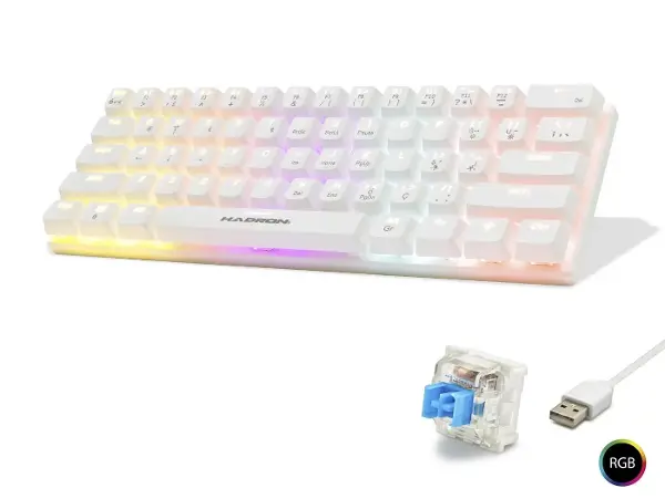 Mekanik Mini Klavye Blue Switch Rgb - Beyaz G508B