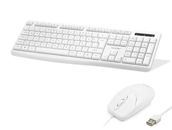 Klavye Ve Mouse Seti - Beyaz KM8519