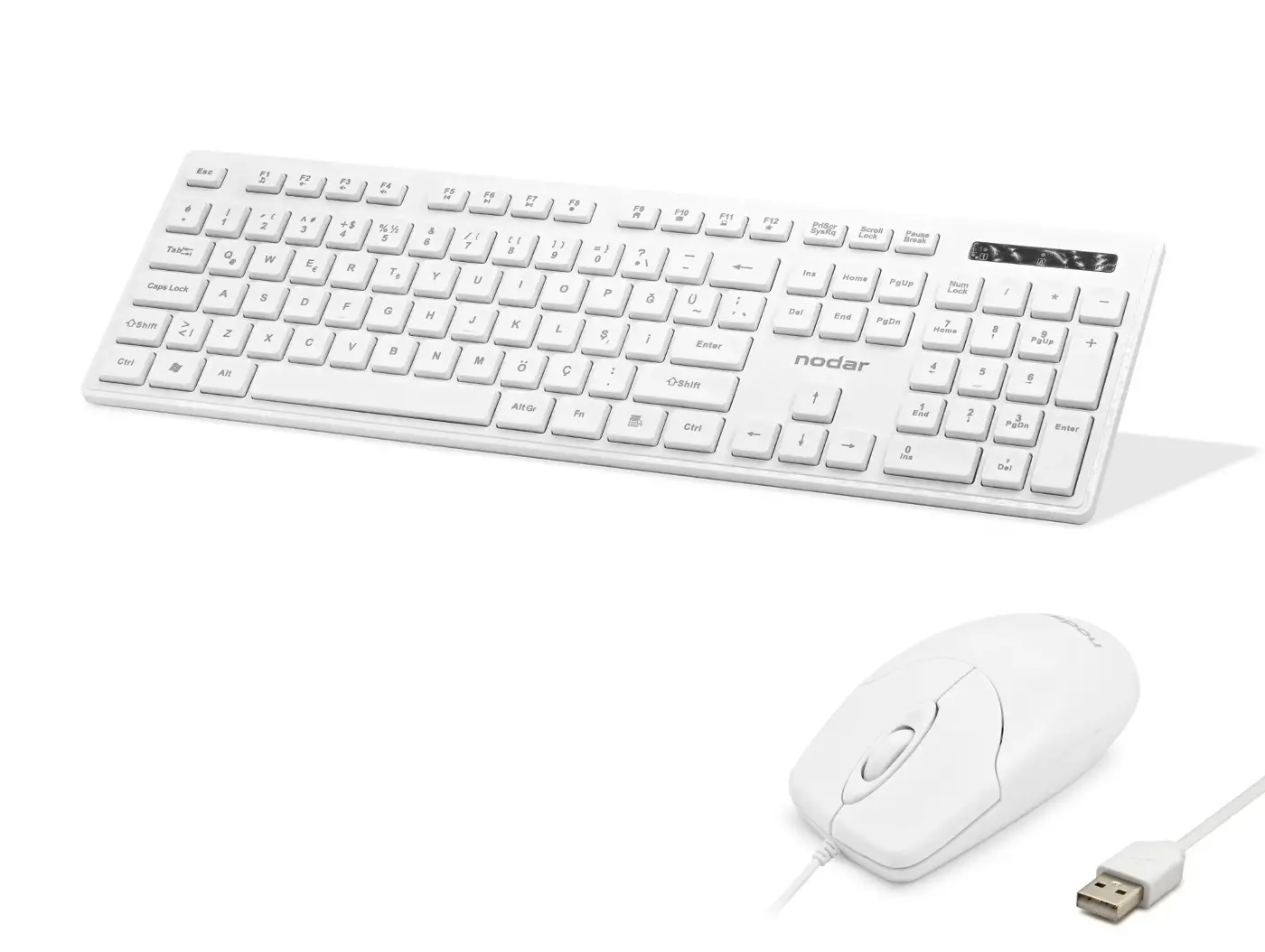 Klavye Ve Mouse Seti - Beyaz KM8520