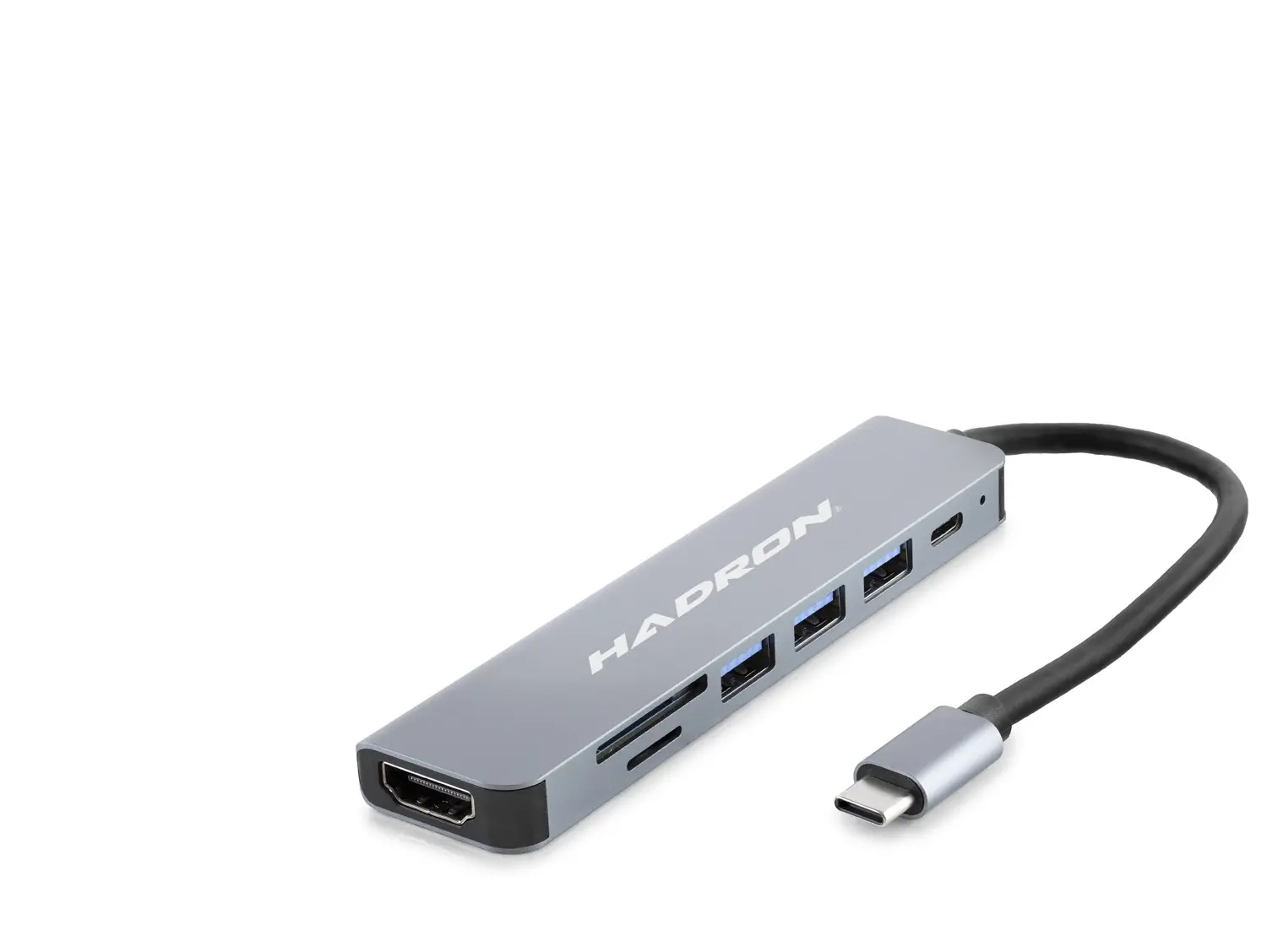 Type-C Hub Hdmi 4K Usb 3.0 Kart Okuyucu 7 Port - Gri HDX7835