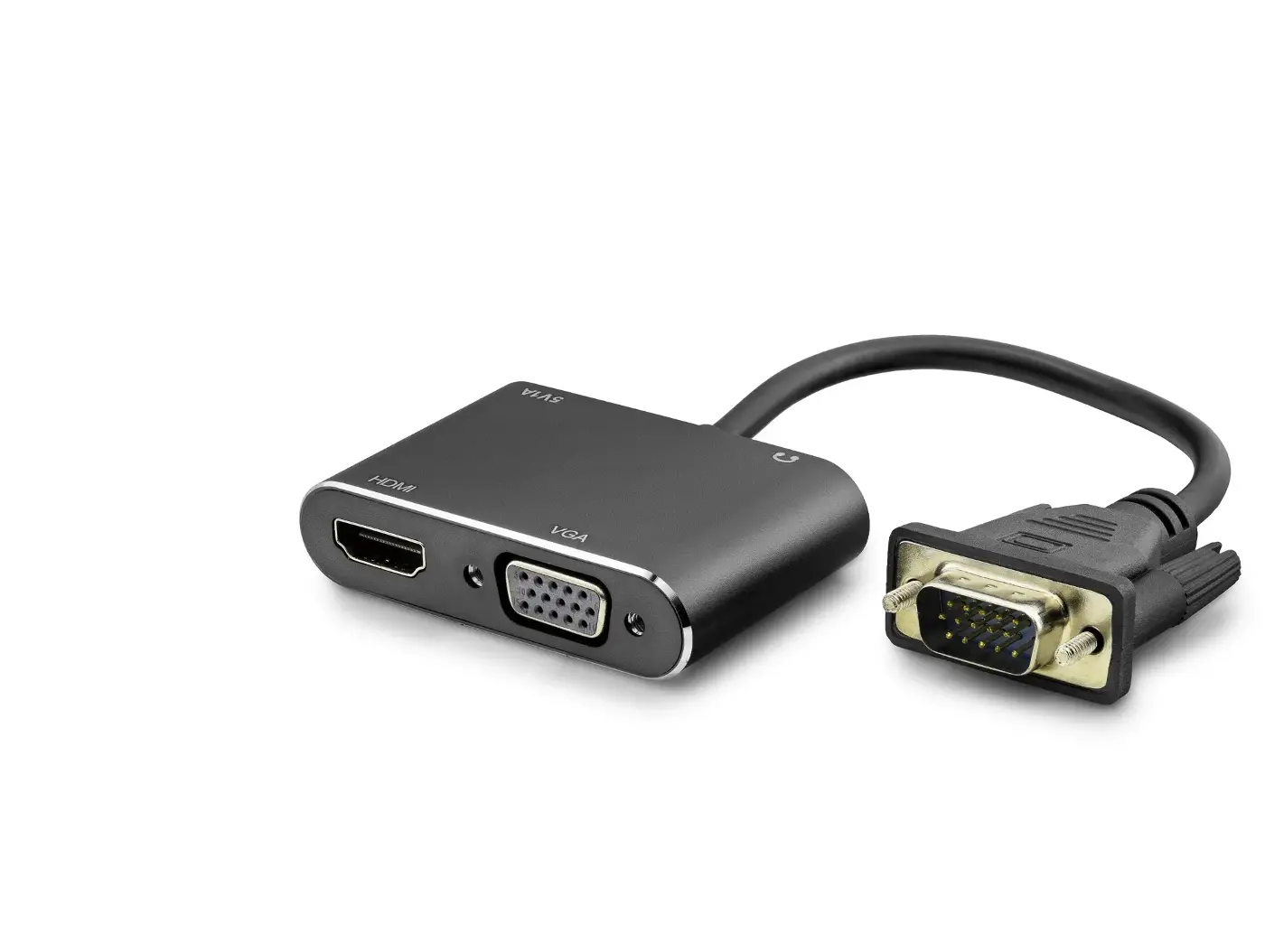 Vga To Hdmi + Vga Dişi Ses Çıkışlı Görüntü Dönüştürücü 1080P 22 Cm - Siyah HDX7821