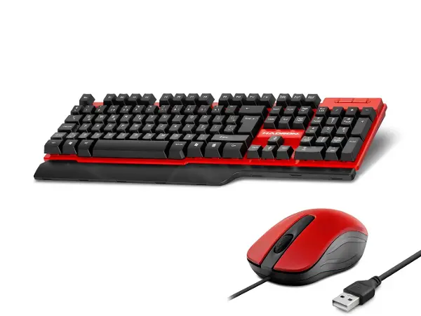 Klavye Ve Mouse Seti - Kırmızı Siyah HD861K