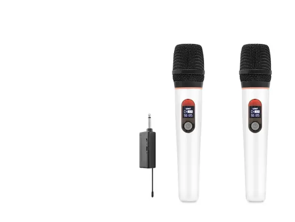 Profesyonel Kablosuz Uhf 2 Mikrofonlu Set 6.35 Mm - Beyaz HDX2791B