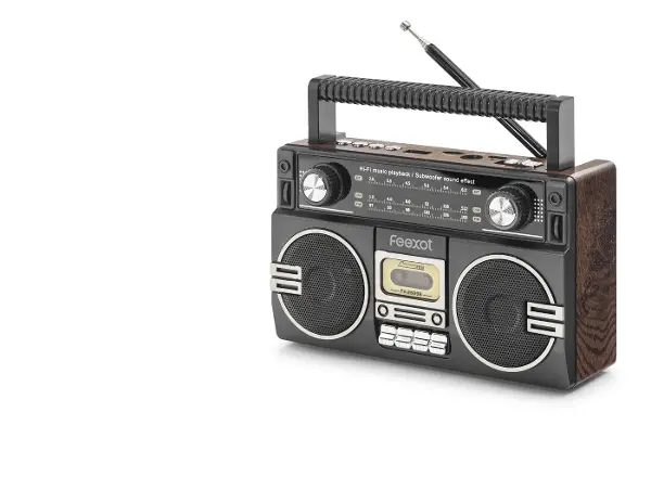 Bluetooth Nostaljik Fm Radyo Usb Tf Aux Taşınabilir Hoparlör - Kahverengi FX2509B