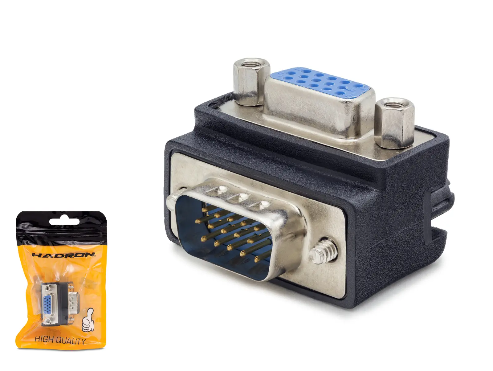 Vga Erkek Dişi 90 Derece Açili Adaptör - Siyah HDX5045