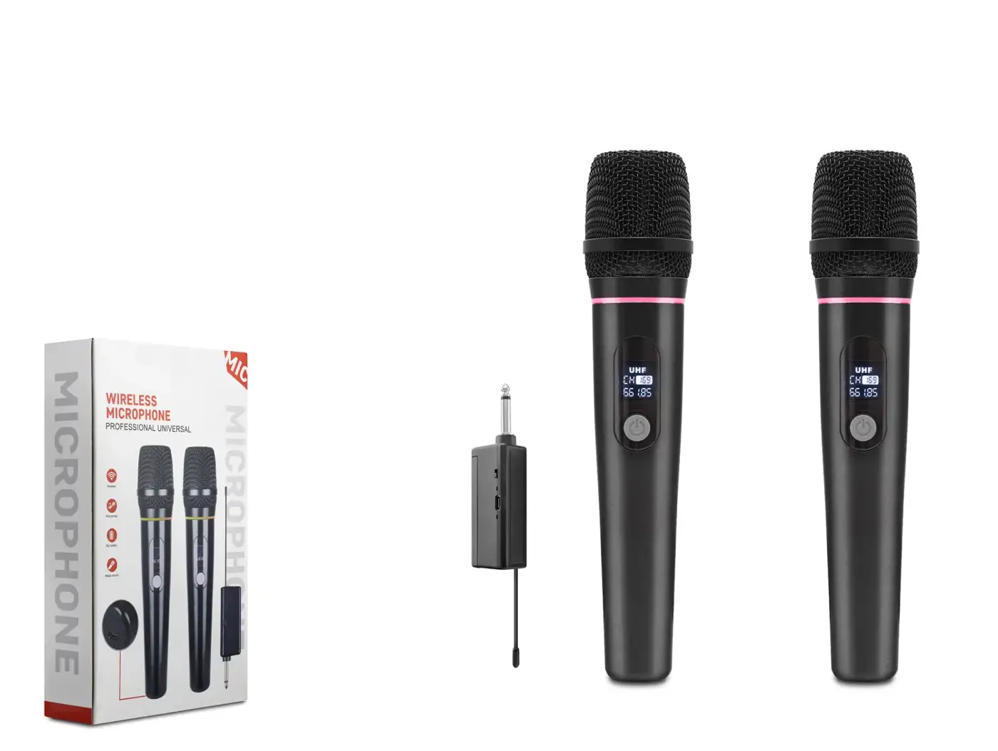 Profesyonel Kablosuz Uhf 2’Li̇ Mi̇krofon Seti̇ - 6.35Mm - Si̇yah HDX2791