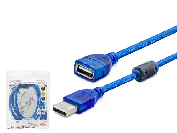Usb Uzatma Kablosu 3 M - Şeffaf Mavi̇ HDX7535