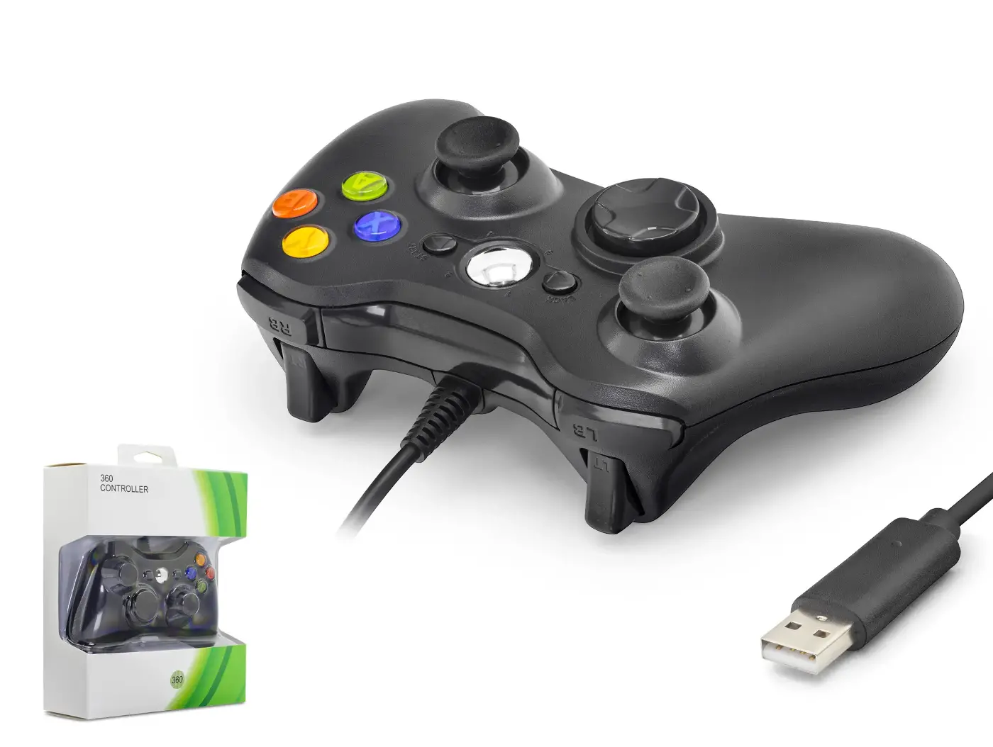 Gamepad Pc Xbox 360 Uyumlu Kablolu - Siyah ND506B