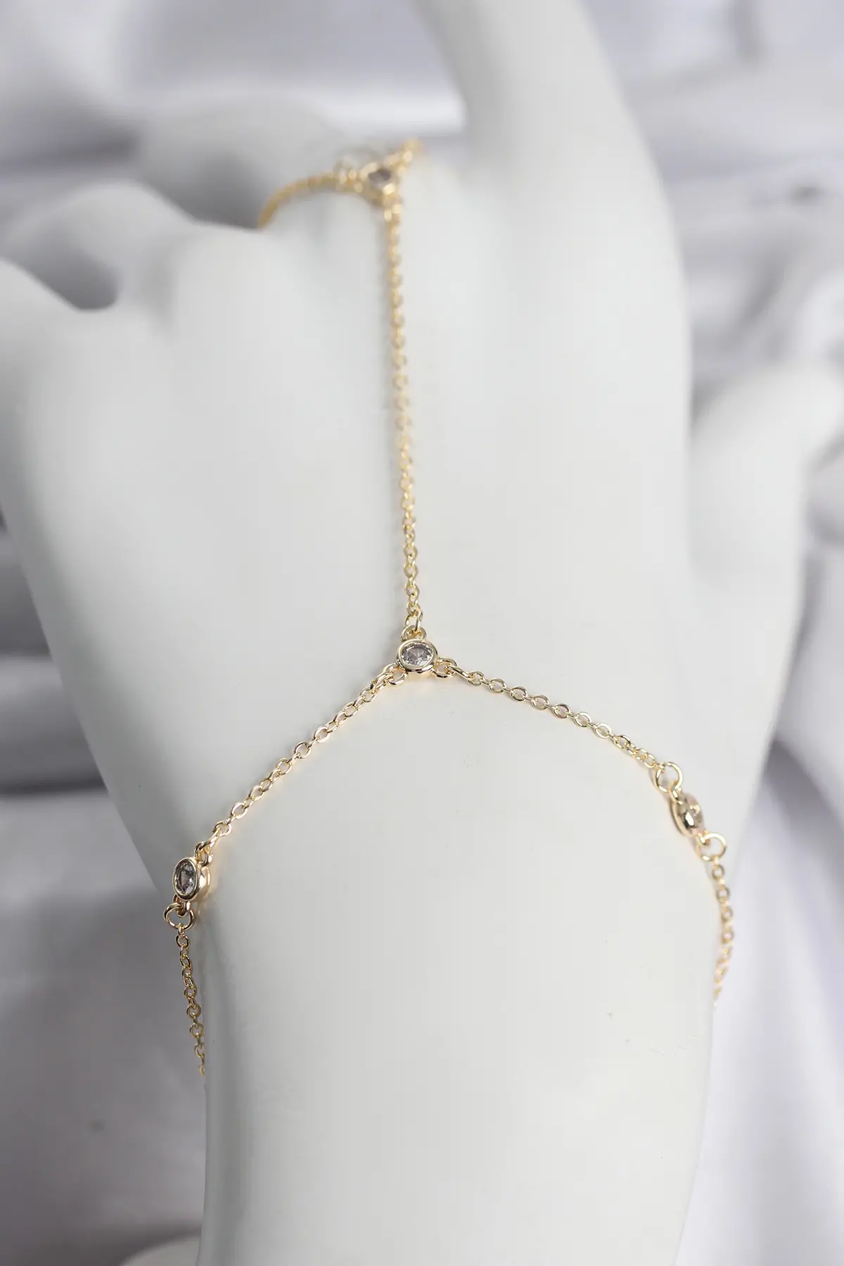 Pirinç Gold Renk Zirkon Taşlı Kadın Şahmeran TJ-SN746