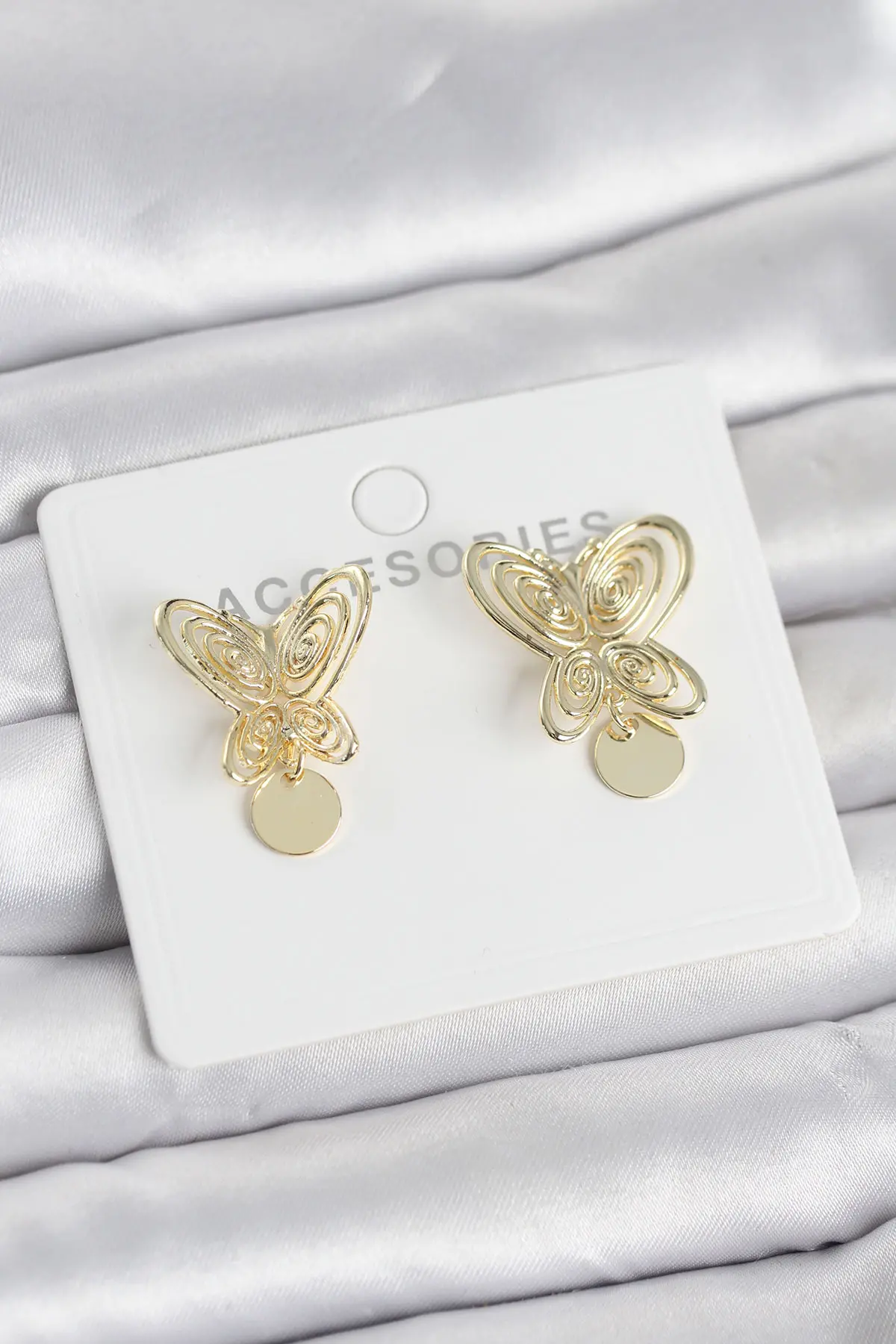 Füsun Küpesi Model Gold Renk Model Pirinç Kadın Küpe TJ-BKP11721