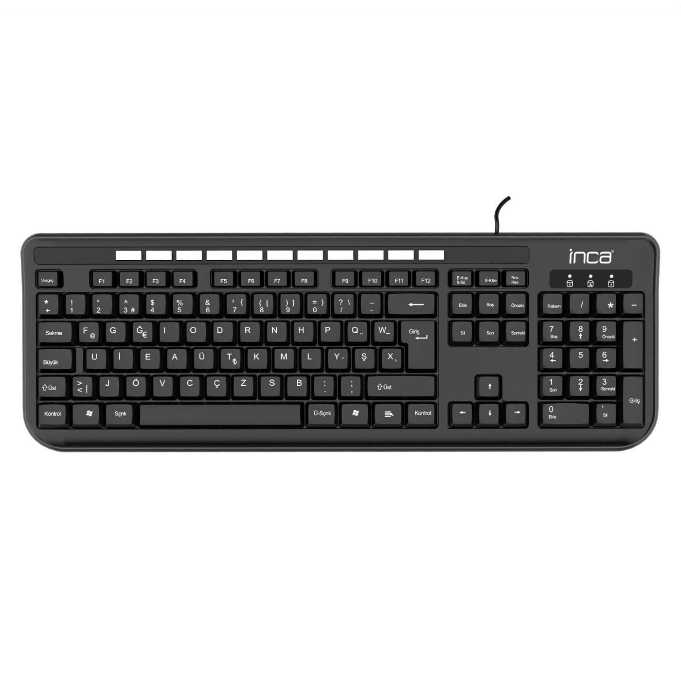 IK-274FU F Türkçe USB Multimedya Soft Touch Siyah Klavye