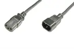 AK-440201-018-S PC-Monitör Arası Güç Kablosu, C14 erkek-C13 dişi, 1.8 metre, H05VV-F 3-1