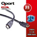 Q-HDMI3  Q-HDMI3 to HDMI3 1.4 3D 3 METRE ALTIN UÇLU KABLO-1
