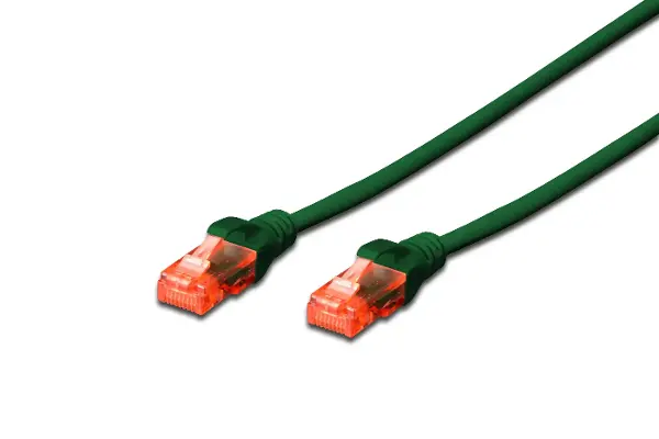 DK-1617-010/G Patch Kablo, U-UTP, CAT. 6, 1Metre, AWG 26/7, Cu, LSZH, Yeşil Renk