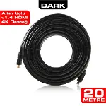(DK-HD-CV14L2000) V1.4 3D AG DESTEKLI ALTIN UCLU 20MT HDMI KABLO-1