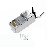 CAT7 METAL KONNEKTÖR RJ45 JACK & AYRAÇ 10LUK PAKET Q-J710M-1