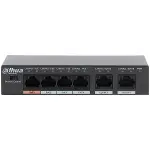PFS3006-4ET-60-V2, 6 Port, Megabit, 4 Port PoE, 60W, Yönetilemez, Masaüstü Switch-1