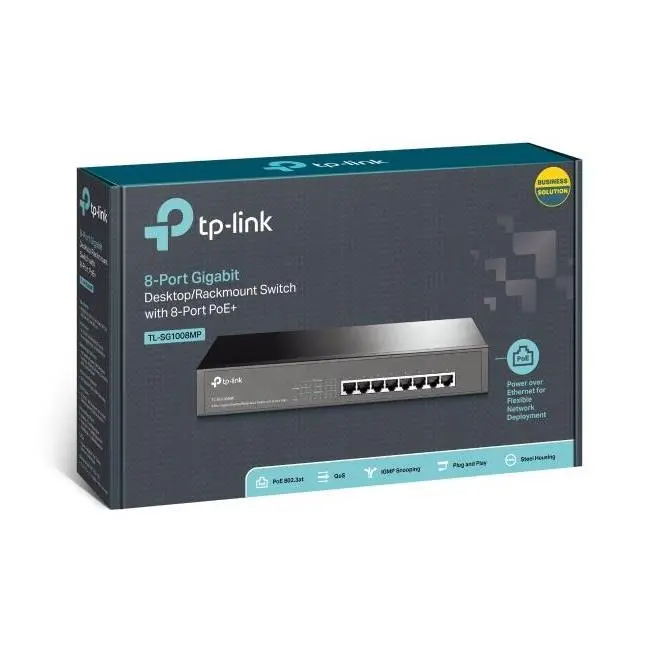 TL-SG1008MP 8-PORT 10/100/1000 DESKTOP/RACKMOUNT SWITCH + 8 PORT PoE