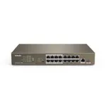16 portlu 10/100Mbps +1 Gigabit/SFP Slots Switch With 16-Port PoE TEF1118P-16-150W-1