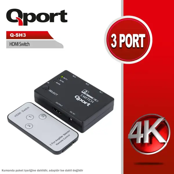 3 PORT HDMI SWITCH (Q-SH3)