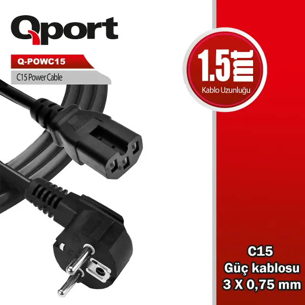 1.5M C15 POWER GUC KABLOSU (Q-POWC15)