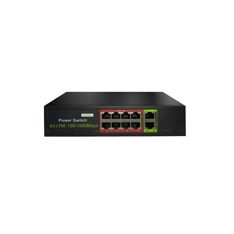 POE-G8002-96W 8 PORT GIGABIT + 2 PORT GIGABIT RJ45 UPLINK POE SWITCH (REALTEK CHIPSET)