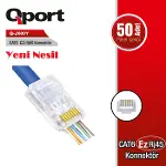 Q-J600Y CAT6 50 ADET EZ-RJ45 YENI NESIL KONNEKTOR-1
