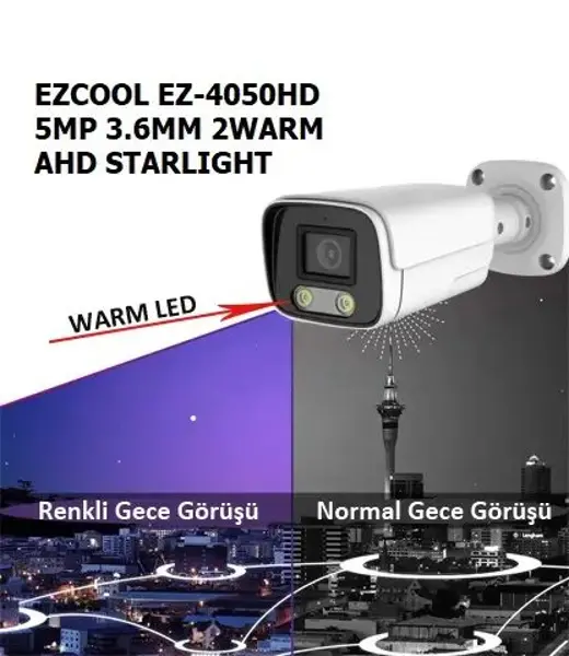 ez-4050hd 5mp 3.6mm 2warm ahd starlıght