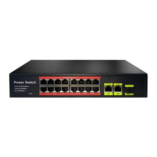 POE-G1621SFP-300W 16 PORT GIGABIT+2XGB RJ45+1XSFP UPLINK POE RACKMOUNT SWITCH (REALTEK CHIPSET)