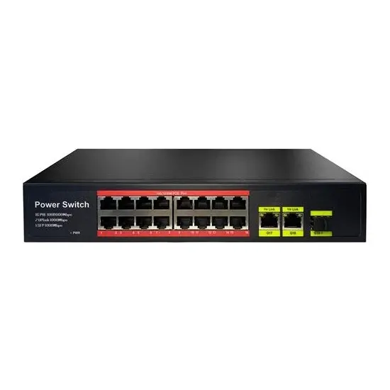 POE-G1621SFP-300W 16 PORT GIGABIT+2XGB RJ45+1XSFP UPLINK POE RACKMOUNT SWITCH (REALTEK CHIPSET)