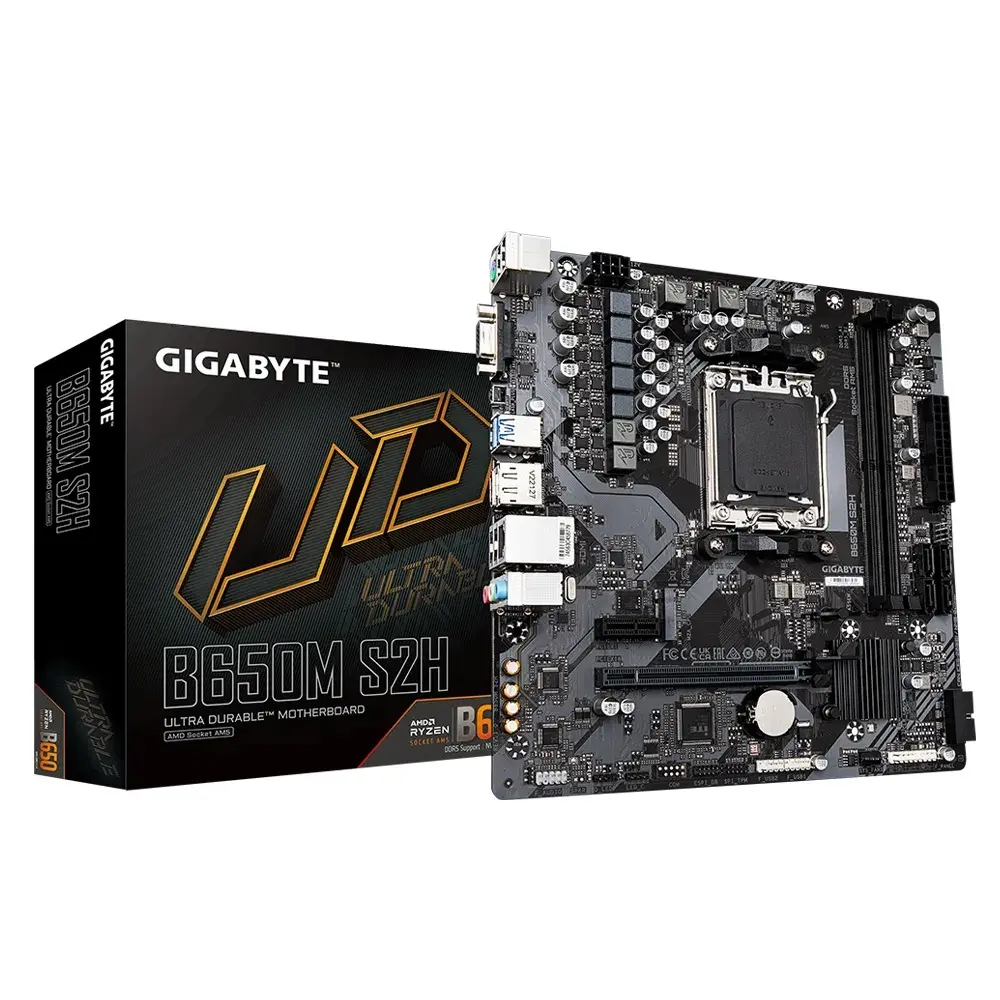 B650M-S2H B650 Chipset AM5 Socket 2xDDR5 (128GB) 1xDP+1xHDMI+1xVGA mATX Anakart