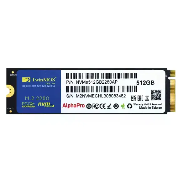 512GB 3600/3250Mb/s M2 PCIE GEN3 NVME SSD NVMe512GB2280AP 3D-NAND