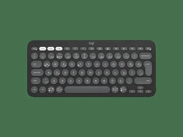 K380S, Pebble Keys 2, Siyah, 920-011859, Bluetooth, Türkçe, Q, Multimedya, Mini Klavye