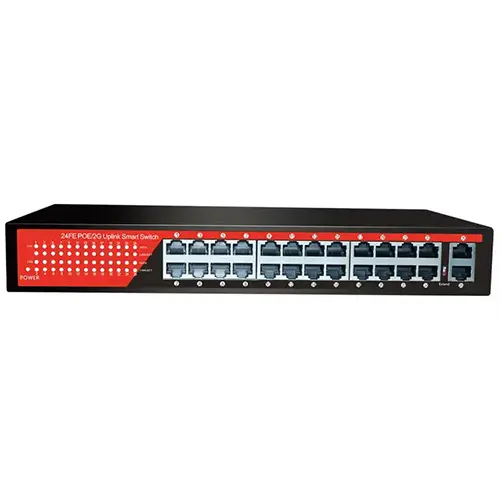 EZ-24PSF 24xFE+2xGE YÖNETİLEMEZ POE SWİTCH (320 WATT)