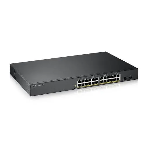 GS1900-24HP V2, 24 Port, GigaBit, 24 Port PoE, 170W, +2Port GigaBit SFP, Yönetilebilir, Rackmount Switch
