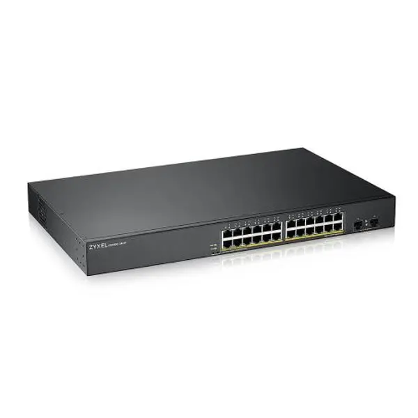 GS1900-24HP V2, 24 Port, GigaBit, 24 Port PoE, 170W, +2Port GigaBit SFP, Yönetilebilir, Rackmount Switch