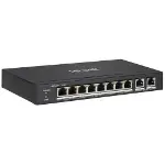 NS-0310P-60(B), 10Port, Megabit, 8 Port PoE, 60W, +2 Port Gigabit Uplink, Long Range 250Metre, Yönetilemez, Masaüstü Switch-1