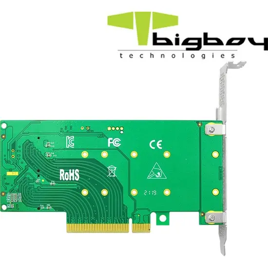 BTC-M2G4X2 PCIe 4.0 x4 PCIe 4.0 x8 2xM.2 2xNVMe Çevirici Ünite